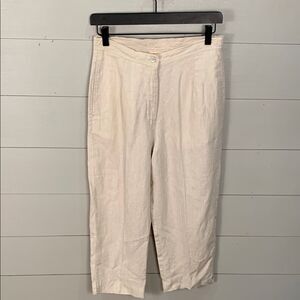 St John’s Bay size 6 petite 100% linen cropped trousers